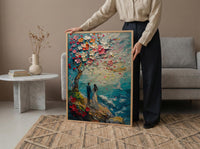 The Lovers Tarot Wall Art, Apple Blossom Spring Poster - Spiritual Gift