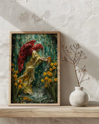 Temperance Tarot Wall Decor, Yellow Daffodil Spring - Living Room Decor