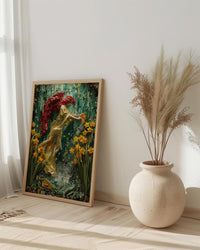 Temperance Tarot Wall Decor, Yellow Daffodil Spring - Living Room Decor