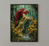 Temperance Tarot Wall Decor, Yellow Daffodil Spring - Living Room Decor