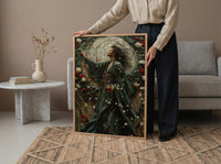 The Magician Tarot Wall Art, Cherry Blossom Decor - Housewarming Gift