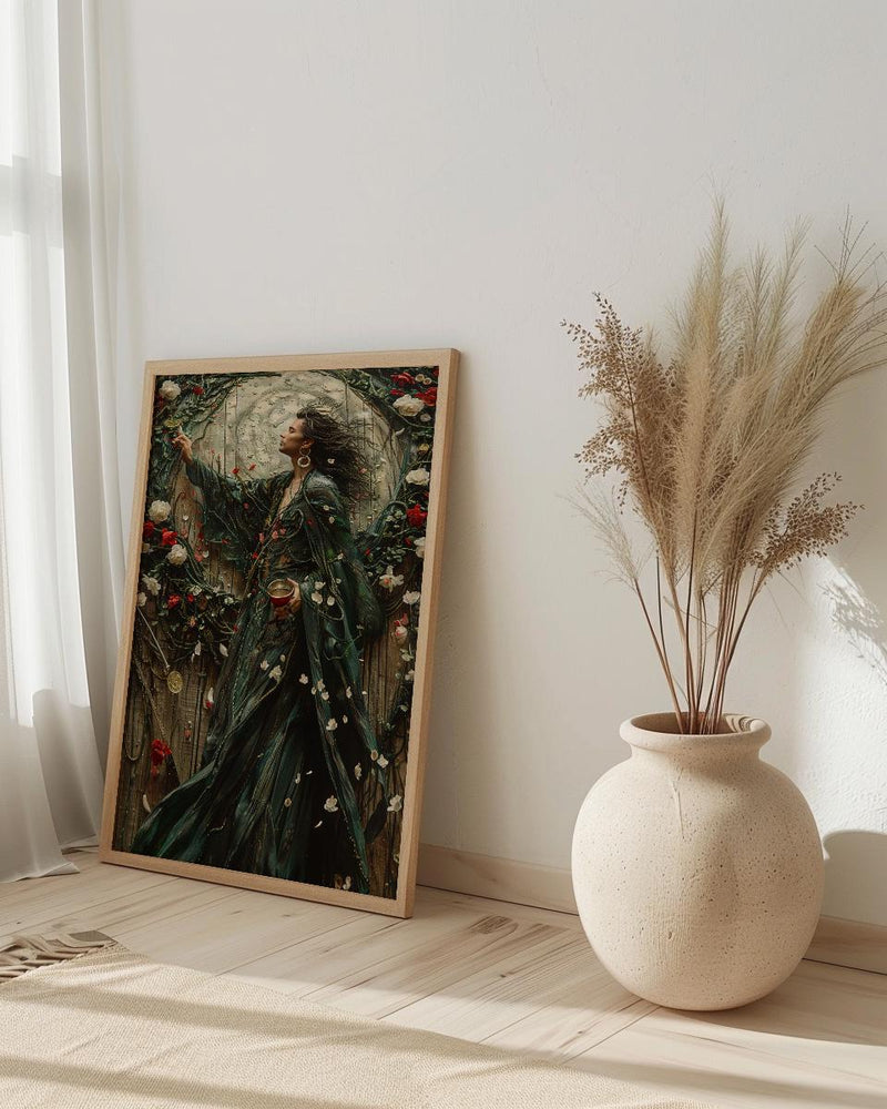 The Magician Tarot Wall Art, Cherry Blossom Decor - Housewarming Gift