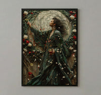 The Magician Tarot Wall Art, Cherry Blossom Decor - Housewarming Gift