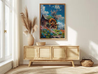 Wheel of Fortune Tarot Poster, Spring Magic Sky Art Print - Entryway Decor