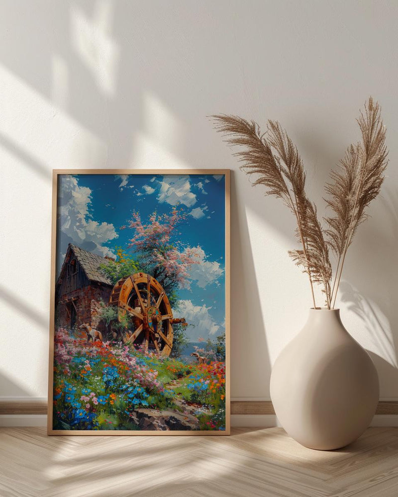 Wheel of Fortune Tarot Poster, Spring Magic Sky Art Print - Entryway Decor