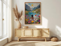 The Star Tarot Wall Art, Spring Wildflower Meadow - Housewarming Gift