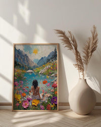 The Star Tarot Wall Art, Spring Wildflower Meadow - Housewarming Gift