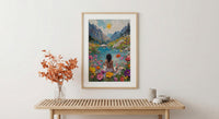 The Star Tarot Wall Art, Spring Wildflower Meadow - Housewarming Gift