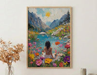 The Star Tarot Wall Art, Spring Wildflower Meadow - Housewarming Gift