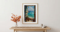 Impasto Zanzibar Ocean Window Wall Art - Tropical Art Print