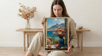 Textured Cape Town Window Wall Art - Table Mountain Print