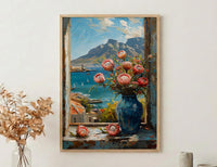 Textured Cape Town Window Wall Art - Table Mountain Print