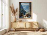 Impasto Ethiopia Coffee Window Wall Art - Mountain Print