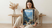 Impasto Ethiopia Coffee Window Wall Art - Mountain Print