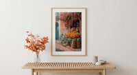 Marrakech Terracotta Art Print, Orange Blossom Market Decor - Textured Impasto Oil Painting