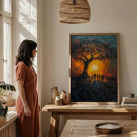 African Ceremony Poster, Ancestral Tree Decor - Spiritual Wall Art