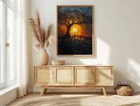 African Ceremony Poster, Ancestral Tree Decor - Spiritual Wall Art