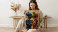 African Bride and Groom, Black Love Wall Art - Anniversary Gift
