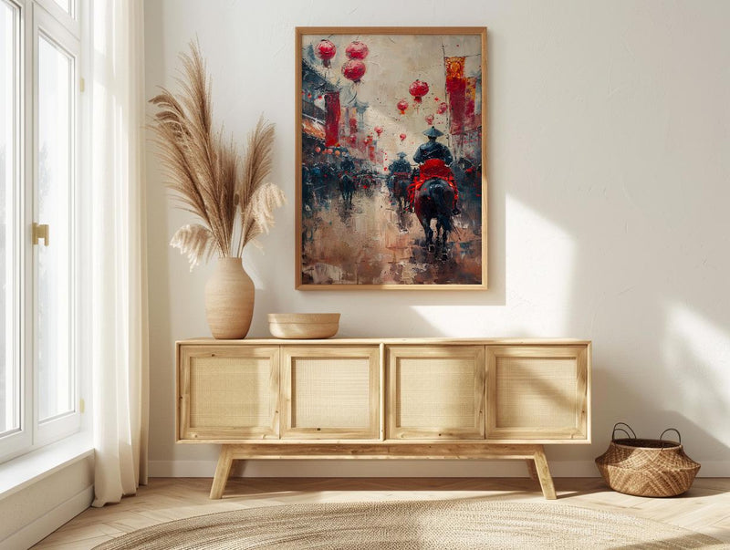 Chinese Wedding Procession Art, Red Sedan Chair Decor - Asian Wedding Gift
