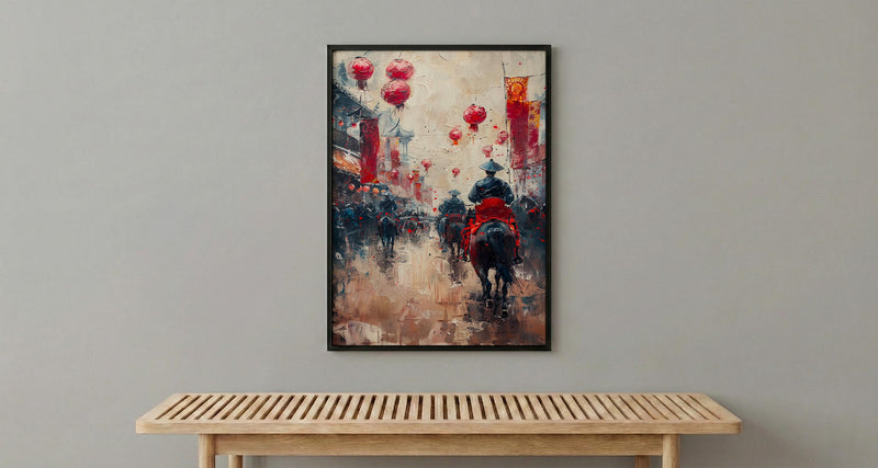 Chinese Wedding Procession Art, Red Sedan Chair Decor - Asian Wedding Gift