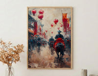 Chinese Wedding Procession Art, Red Sedan Chair Decor - Asian Wedding Gift