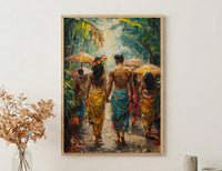Balinese Wedding Procession Art, Bali Tropical Decor - Asian Wedding Gift