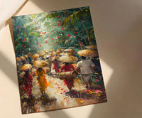 Thai Wedding Procession Art, Tropical Garden Decor - Newlywed Gift