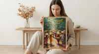 Thai Wedding Procession Art, Tropical Garden Decor - Newlywed Gift
