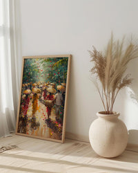 Thai Wedding Procession Art, Tropical Garden Decor - Newlywed Gift