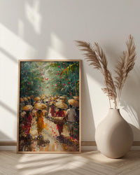 Thai Wedding Procession Art, Tropical Garden Decor - Newlywed Gift