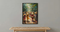 Thai Wedding Procession Art, Tropical Garden Decor - Newlywed Gift