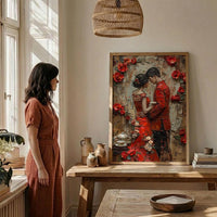 Chinese Tea Ceremony Art Print, Traditional Qipao Decor - Asian Wedding Gift