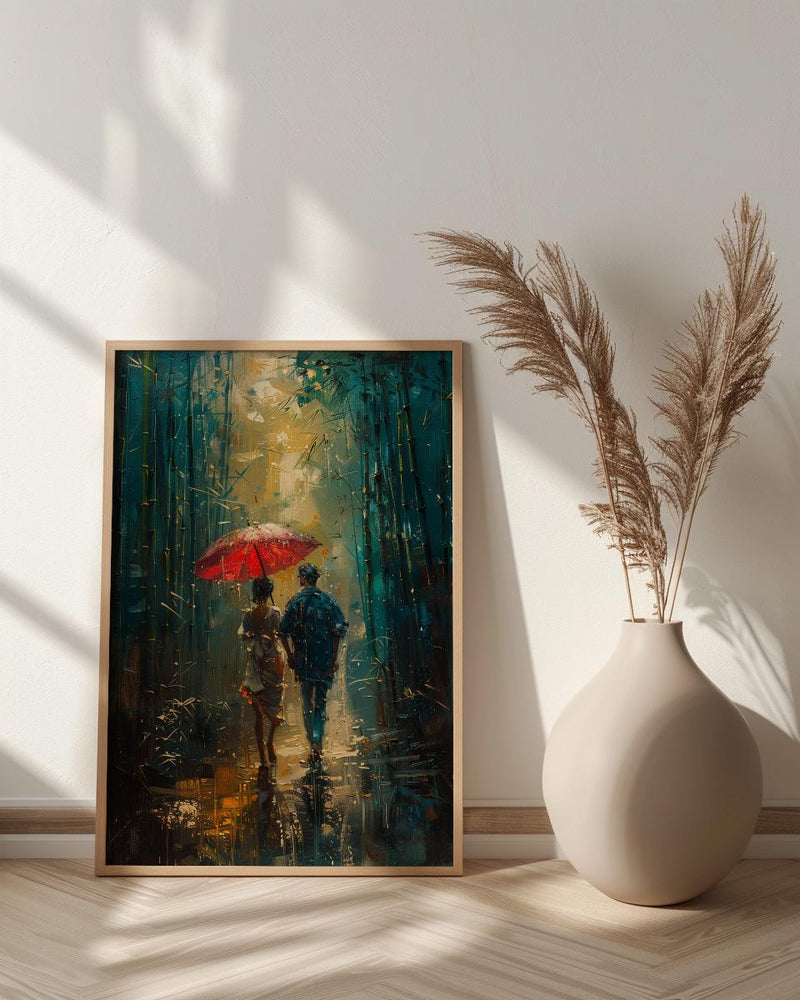 Kyoto Bamboo Forest Poster, Japanese Nature Art - Master Bedroom Decor