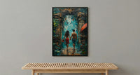 Bali Temple Gate Art, Indonesia Jungle Print - Honeymoon Gift
