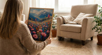 Himalayas Flower Valley Wall Art, Spring Mountain Print - Living Room Decor
