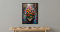 Kashmir Dal Lake Shikara Poster, Spring Tulip Decor - Housewarming Gift