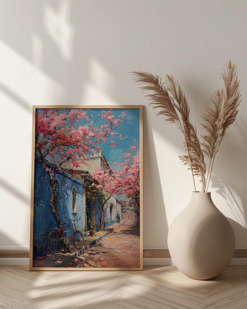 Bangalore Pink Blossom Wall Art, India Sakura Poster - Above Bed Art