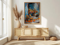 Varanasi Floral Ghats Art Print, Marigold River Decor - Housewarming Gift