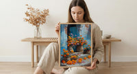 Varanasi Floral Ghats Art Print, Marigold River Decor - Housewarming Gift