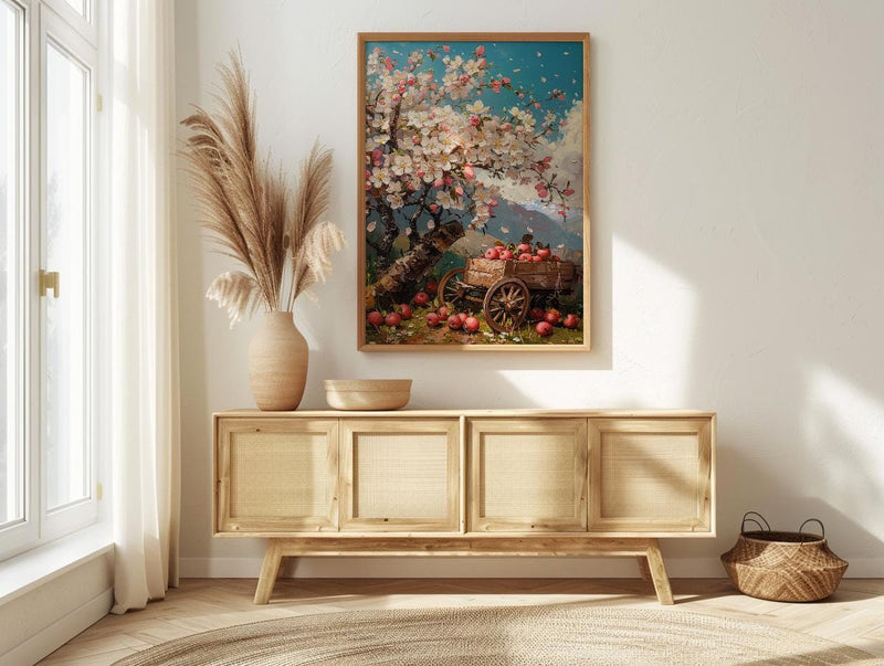 Kazakhstan Apple Blossom Art Print, Spring Nature Decor - Housewarming Gift