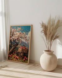 Kazakhstan Apple Blossom Art Print, Spring Nature Decor - Housewarming Gift