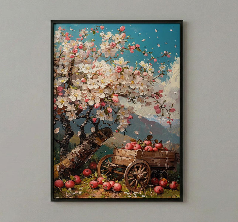 Kazakhstan Apple Blossom Art Print, Spring Nature Decor - Housewarming Gift