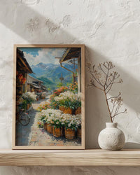 Yangmingshan Calla Lily Art Print, White Floral Spring Decor - Living Room Decor