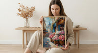 Paris Flower Market Wall Art, French Spring Street Decor - Living Room Poster