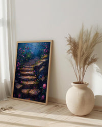 Sintra Palace Garden Wall Art, Pink Camellia Floral Print - Above Bed Art
