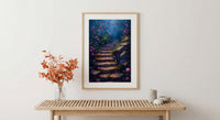 Sintra Palace Garden Wall Art, Pink Camellia Floral Print - Above Bed Art