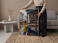 Bruges Bakery Art Print, Mother Child Poster - Mother's Day Gift
