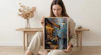Paris Crepe Stand Poster, Mother Daughter Art - Mother's Day Gift