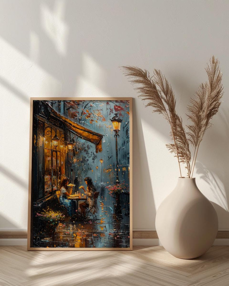 Paris Crepe Stand Poster, Mother Daughter Art - Mother's Day Gift