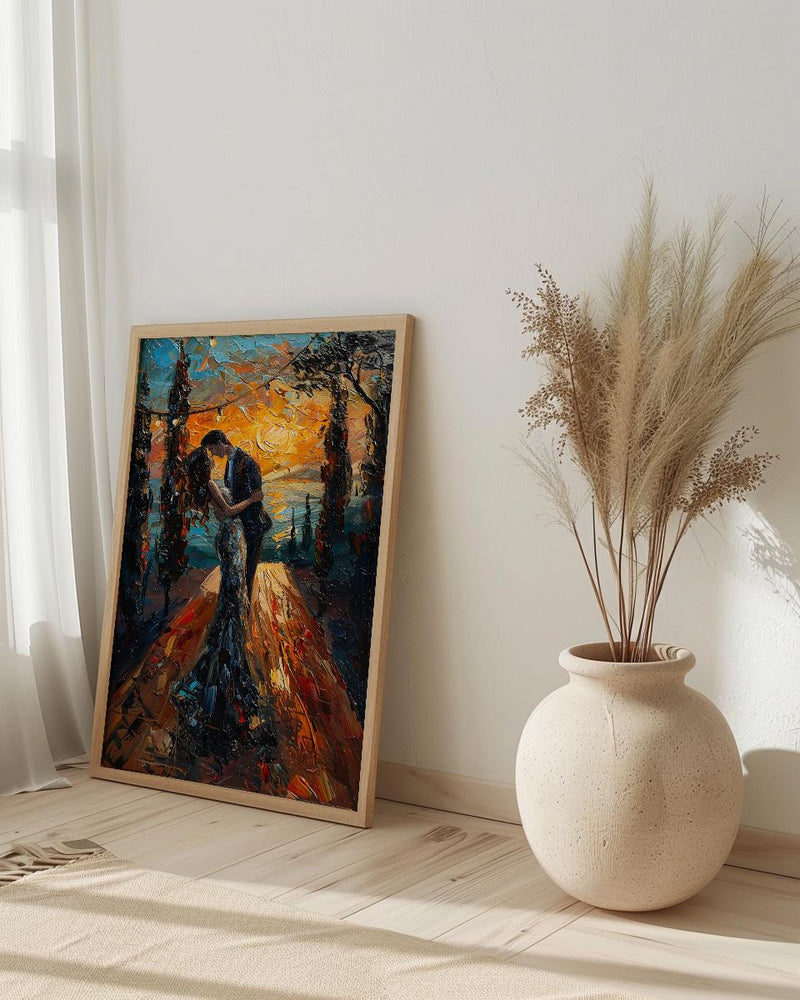 Tuscany Vineyard Wedding Art, Italian Decor - Newlywed Gift